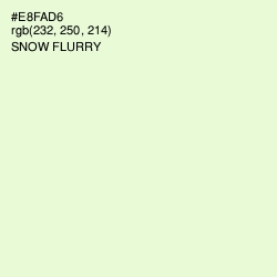 #E8FAD6 - Snow Flurry Color Image